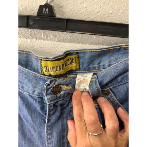 diamond gusset jean shorts men 34 nwot light wash 76153 - Picture 2 of 3